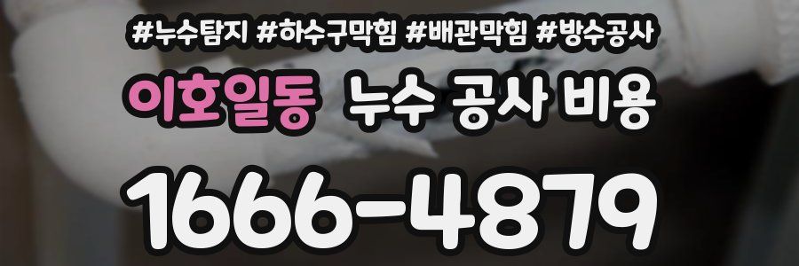 이호일동 누수 공사 비용