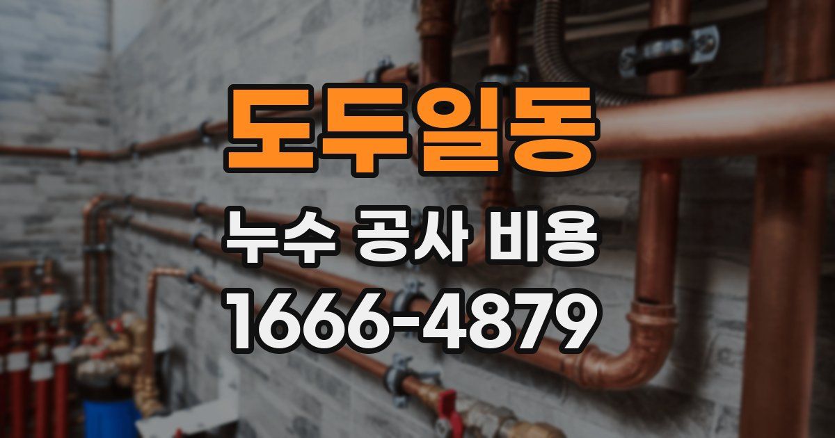 도두일동 누수 공사 비용