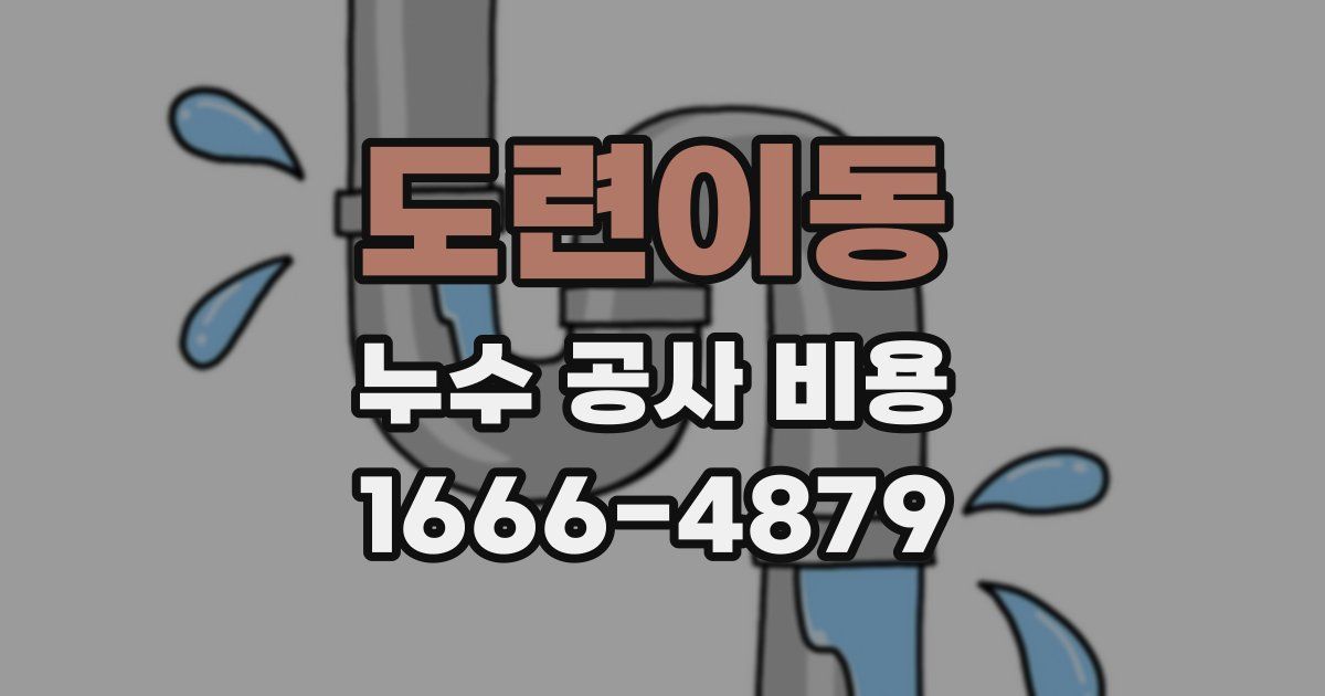 도련이동 누수 공사 비용