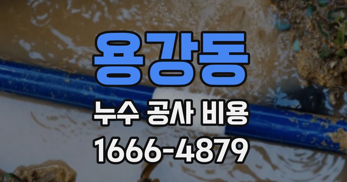 용강동 누수 공사 비용
