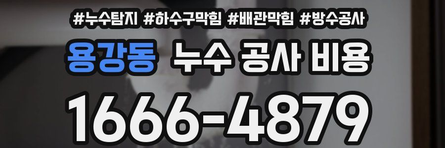 용강동 누수 공사 비용