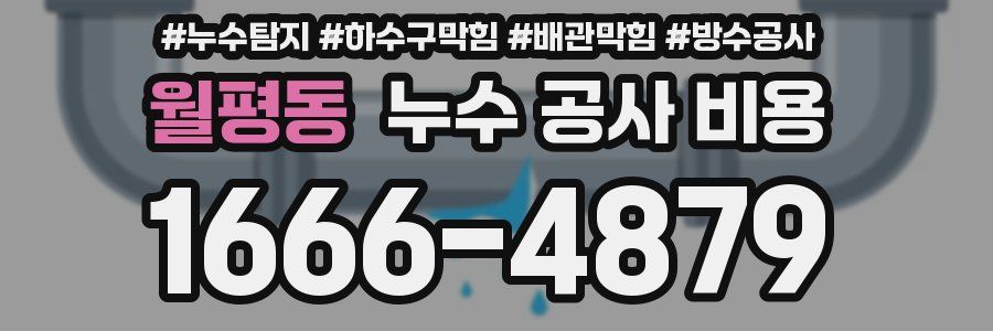 월평동 누수 공사 비용
