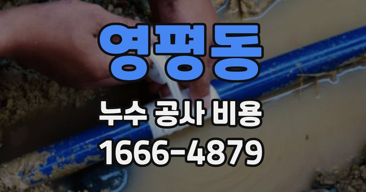 영평동 누수 공사 비용