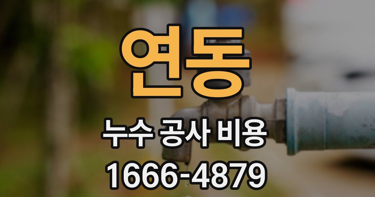 연동 누수 공사 비용