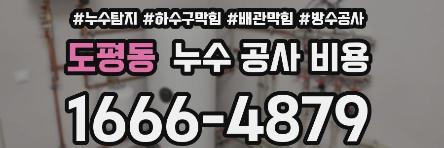 도평동 누수 공사 비용