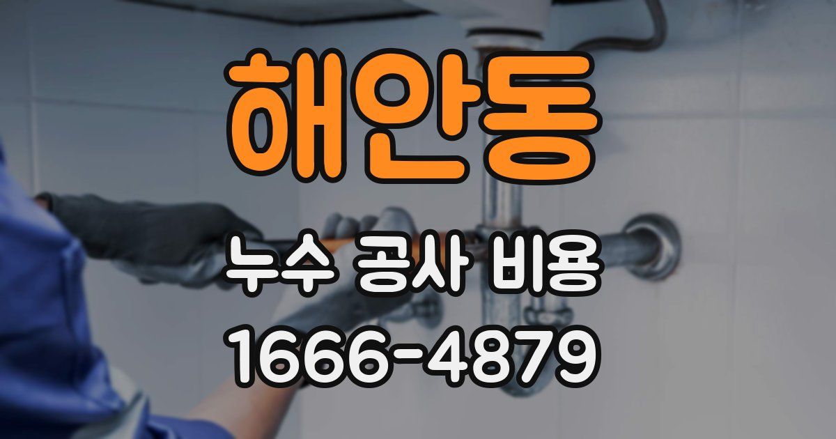 해안동 누수 공사 비용