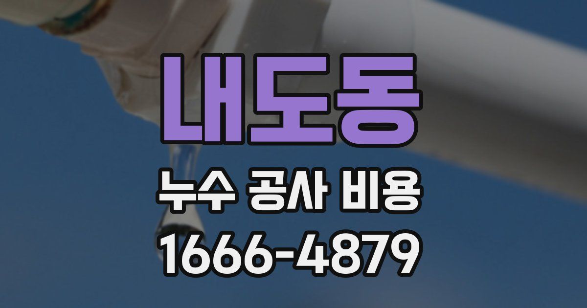 내도동 누수 공사 비용