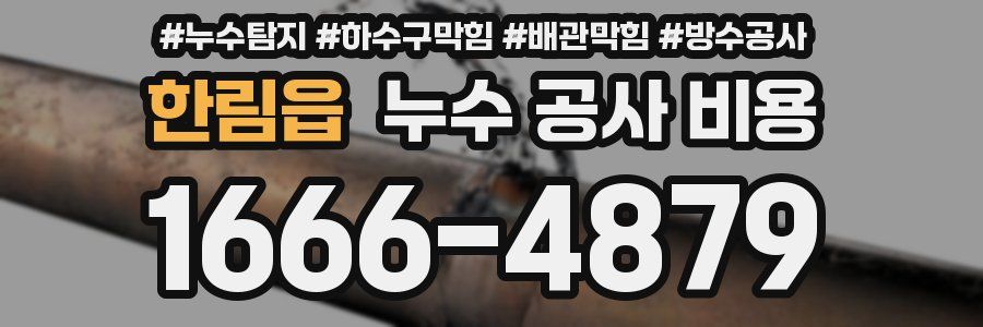 한림읍 누수 공사 비용