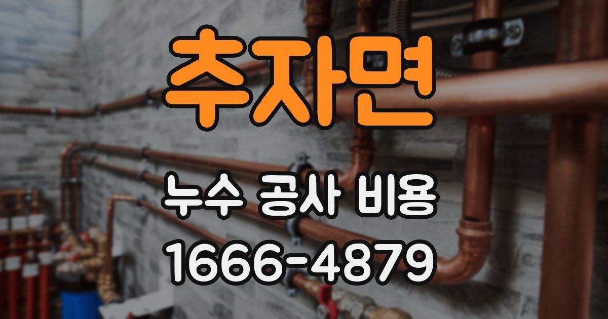추자면 누수 공사 비용