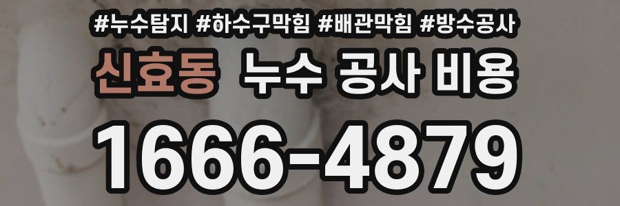 신효동 누수 공사 비용