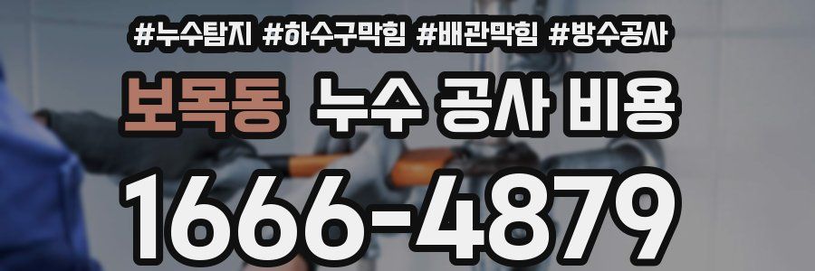 보목동 누수 공사 비용