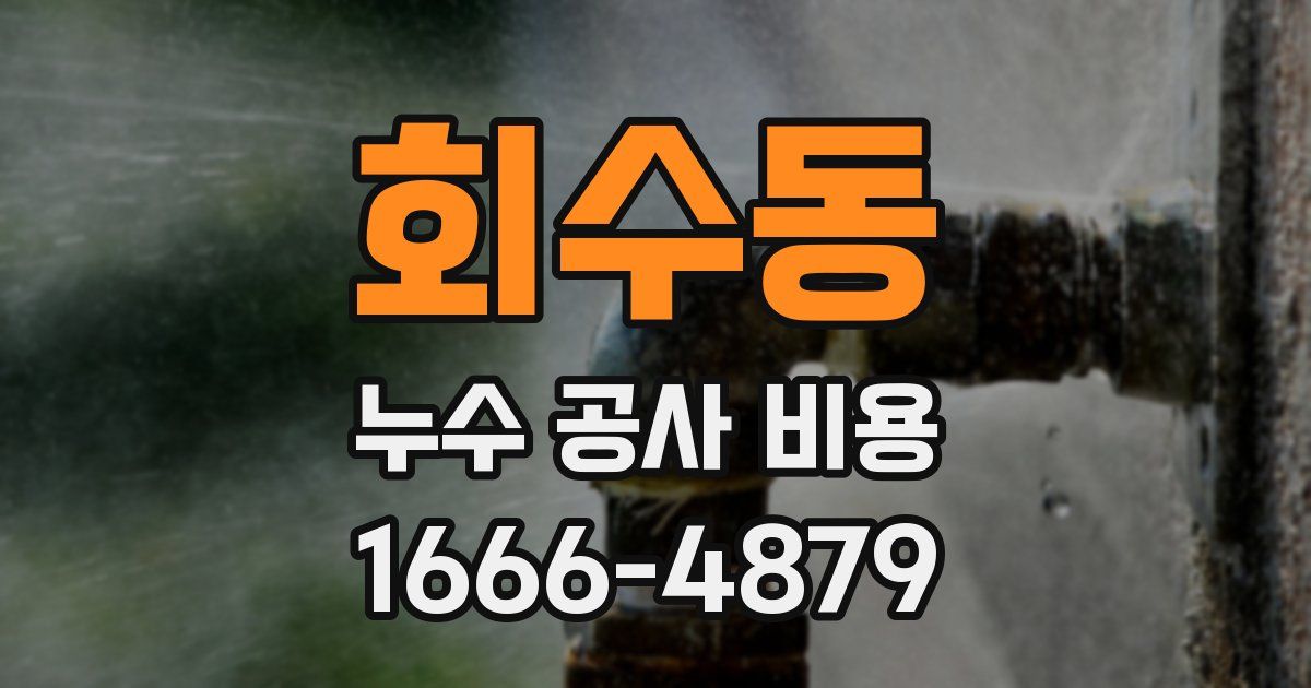 회수동 누수 공사 비용