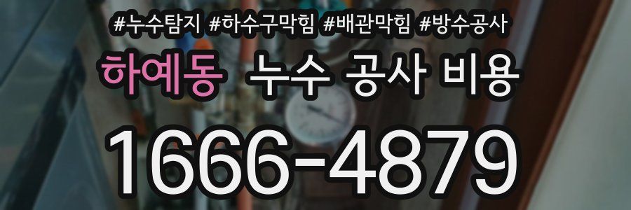 하예동 누수 공사 비용