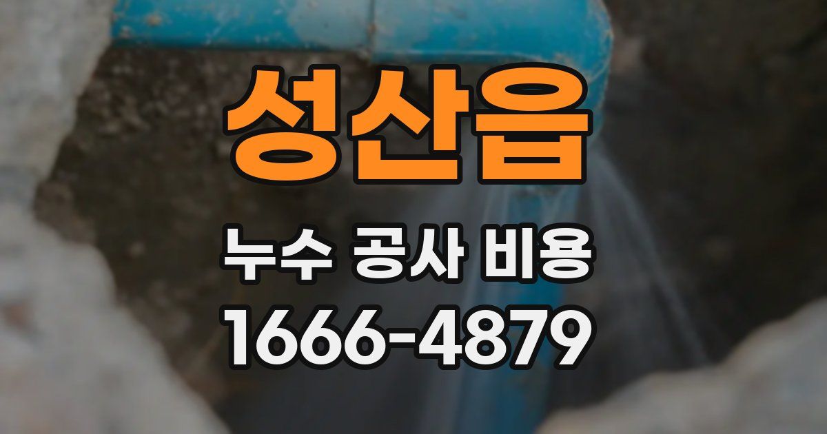 성산읍 누수 공사 비용