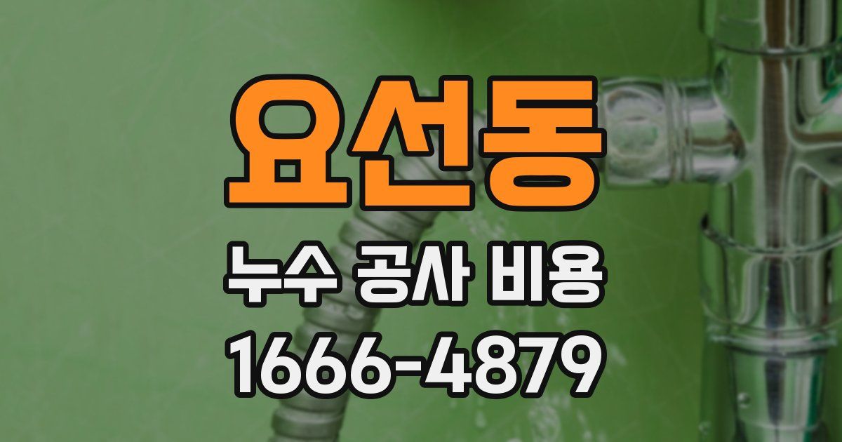 요선동 누수 공사 비용
