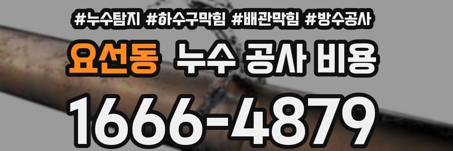요선동 누수 공사 비용