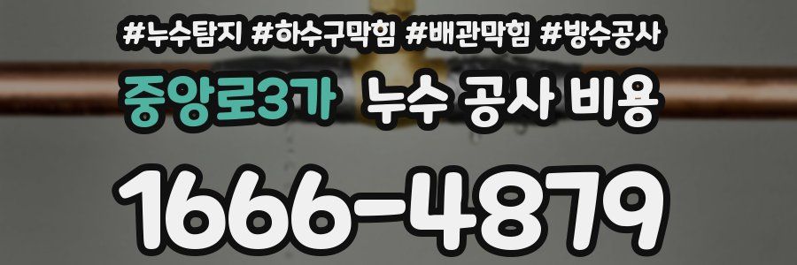 중앙로3가 누수 공사 비용