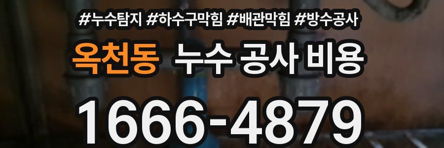 옥천동 누수 공사 비용