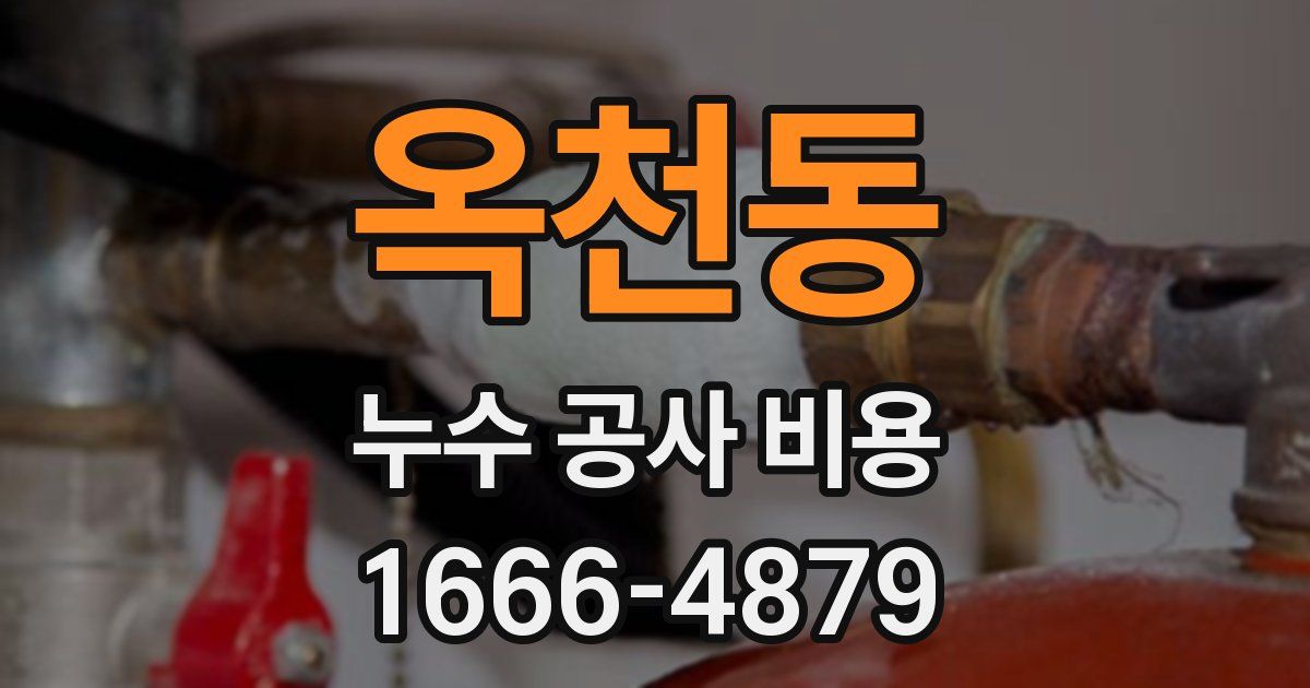 옥천동 누수 공사 비용