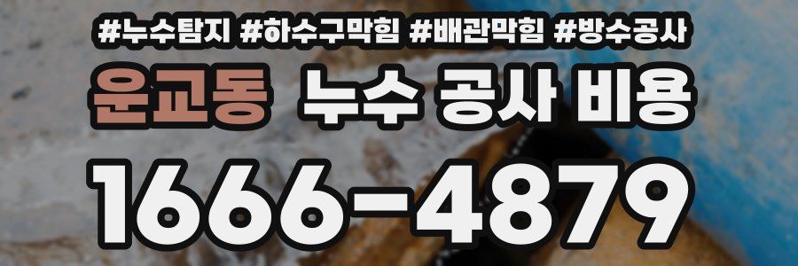 운교동 누수 공사 비용