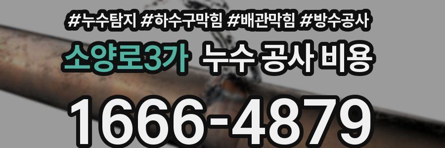 소양로3가 누수 공사 비용
