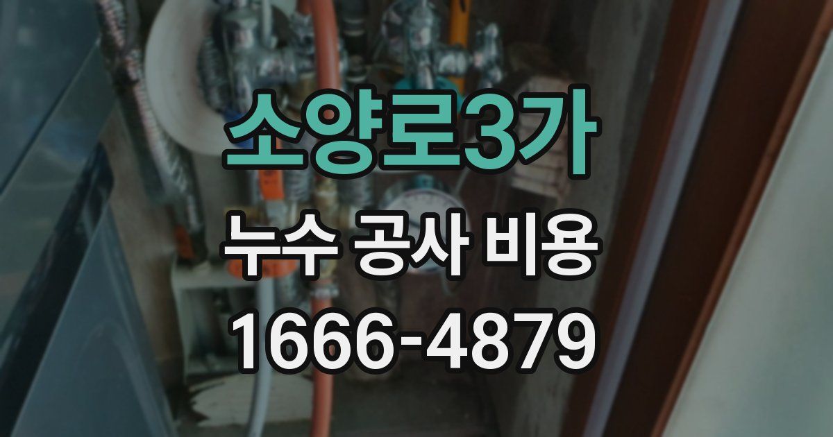 소양로3가 누수 공사 비용