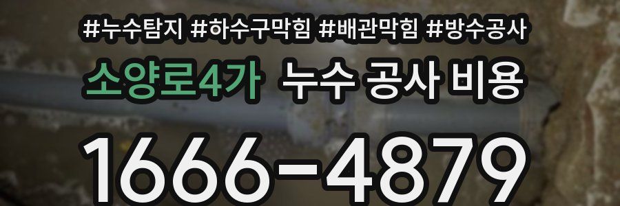 소양로4가 누수 공사 비용