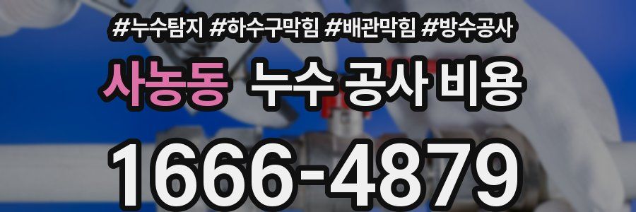 사농동 누수 공사 비용