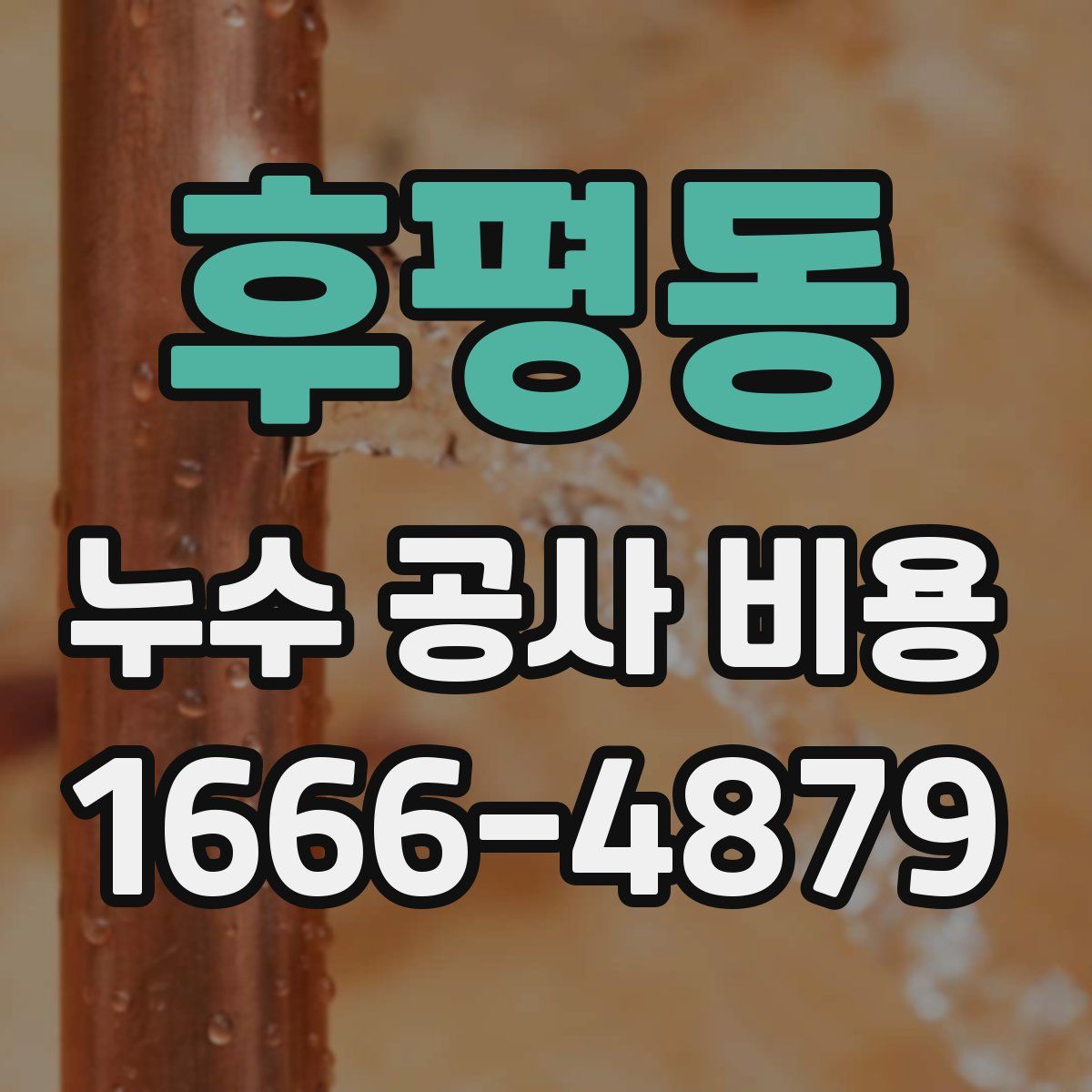 후평동 누수 공사 비용