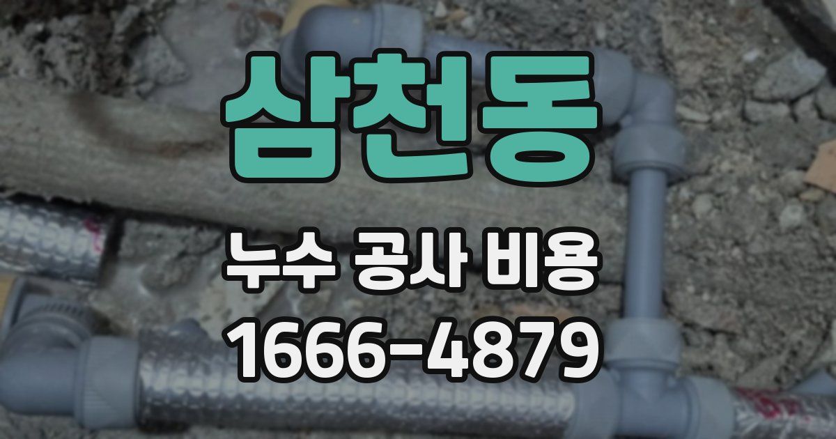 삼천동 누수 공사 비용