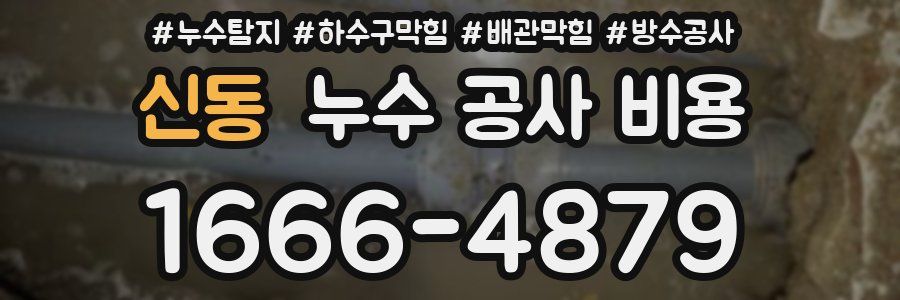신동 누수 공사 비용