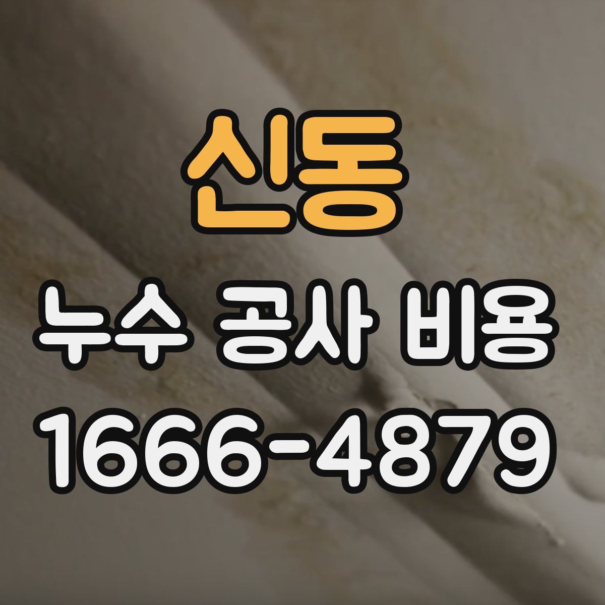 신동 누수 공사 비용
