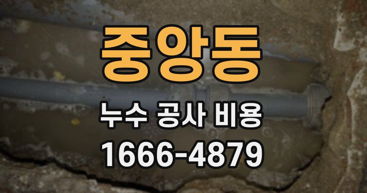 중앙동 누수 공사 비용