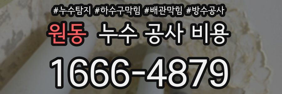 원동 누수 공사 비용