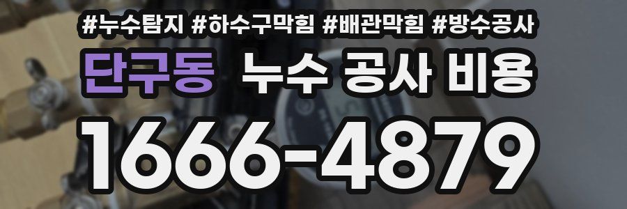단구동 누수 공사 비용
