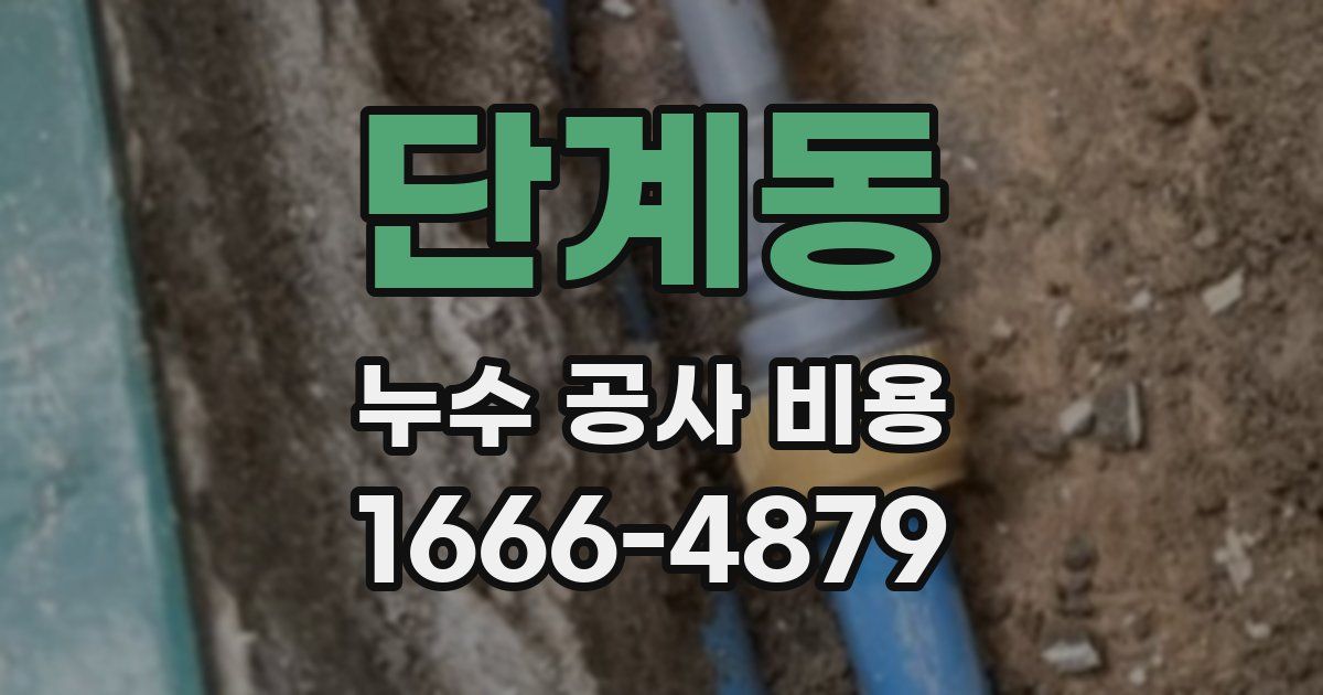 단계동 누수 공사 비용