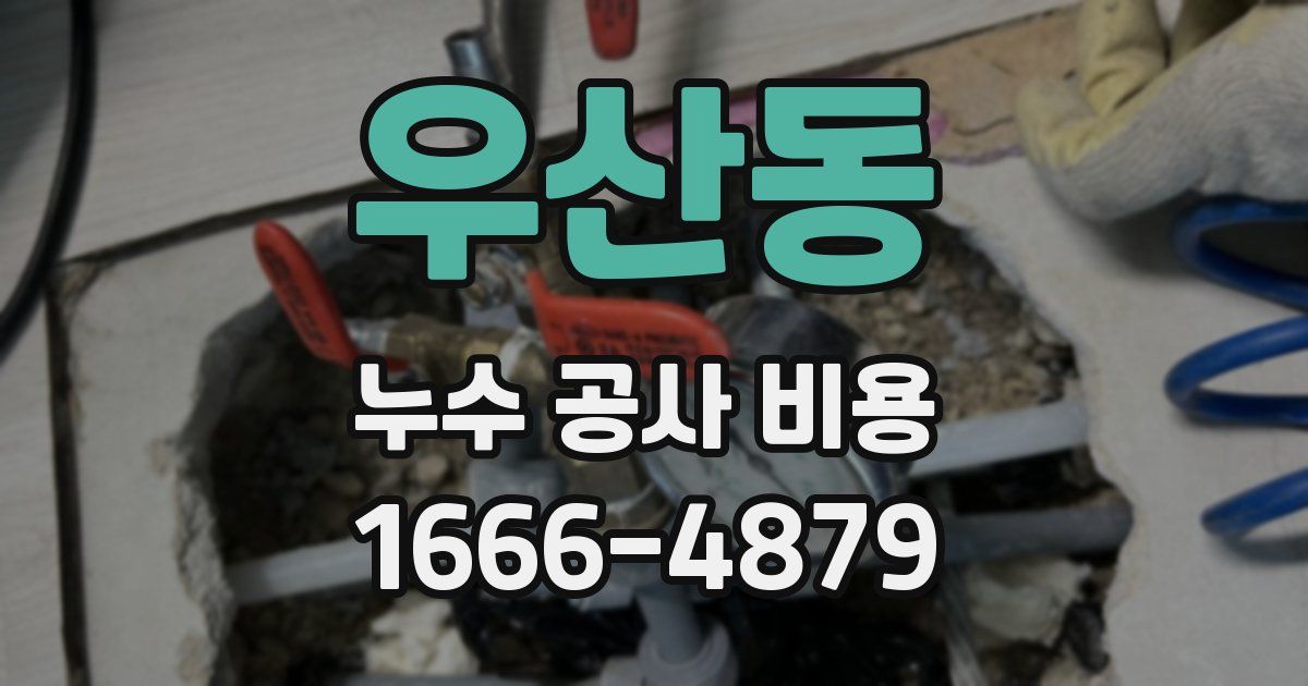 우산동 누수 공사 비용