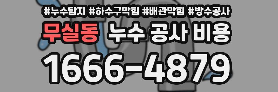 무실동 누수 공사 비용