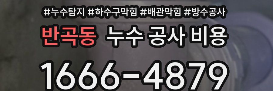 반곡동 누수 공사 비용