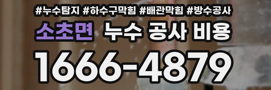 소초면 누수 공사 비용