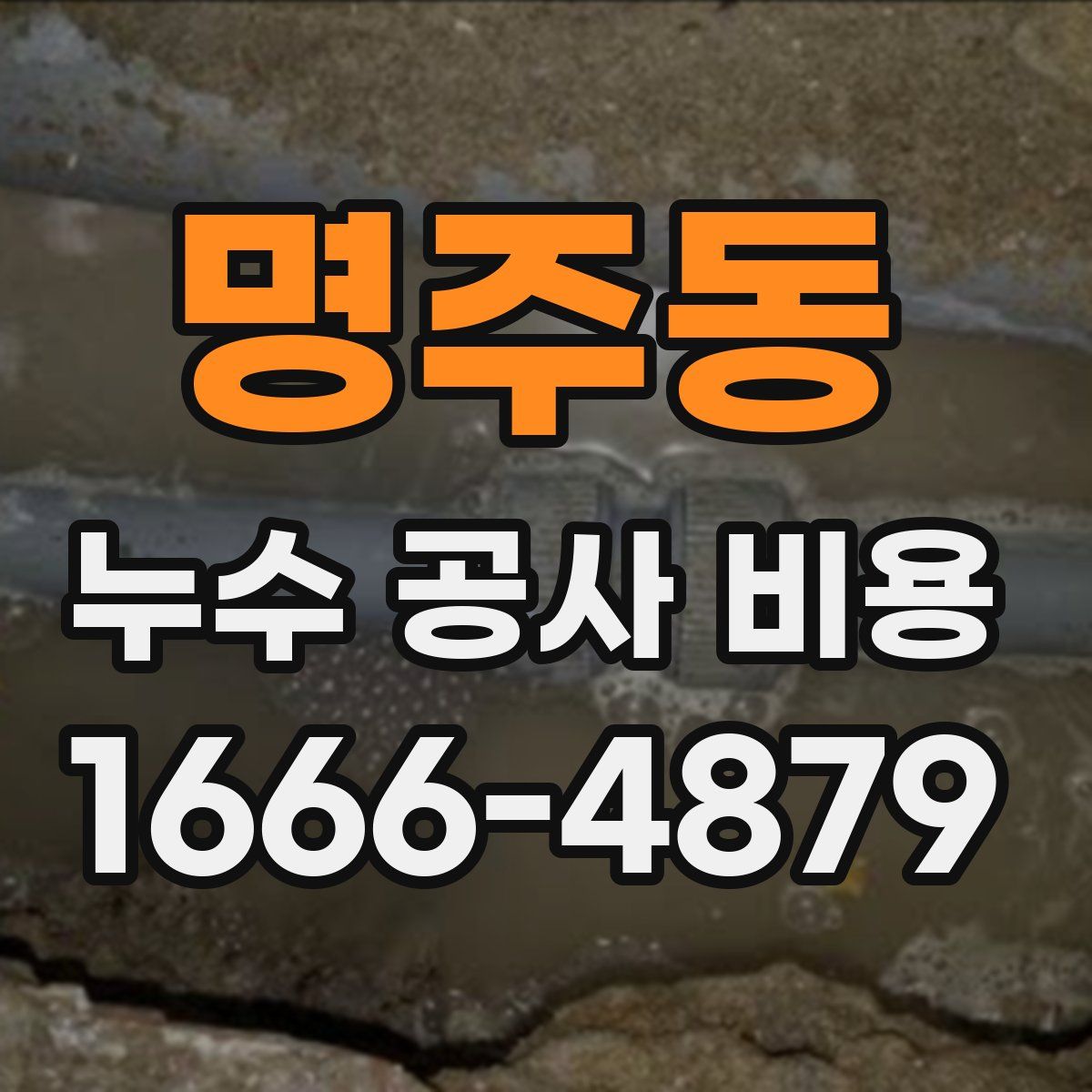 명주동 누수 공사 비용