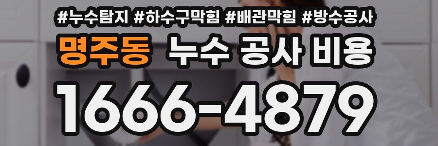 명주동 누수 공사 비용