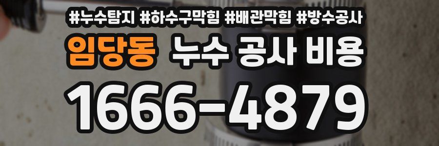 임당동 누수 공사 비용