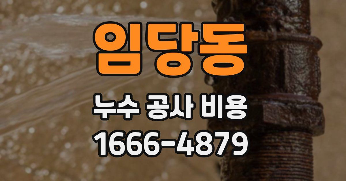 임당동 누수 공사 비용