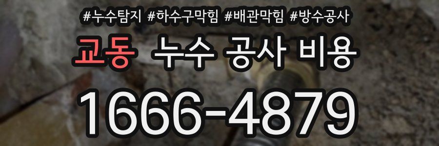 교동 누수 공사 비용