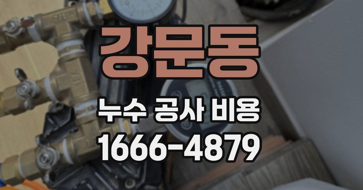 강문동 누수 공사 비용