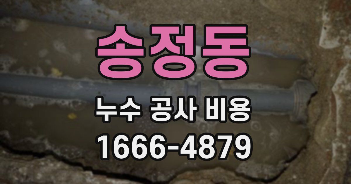 송정동 누수 공사 비용