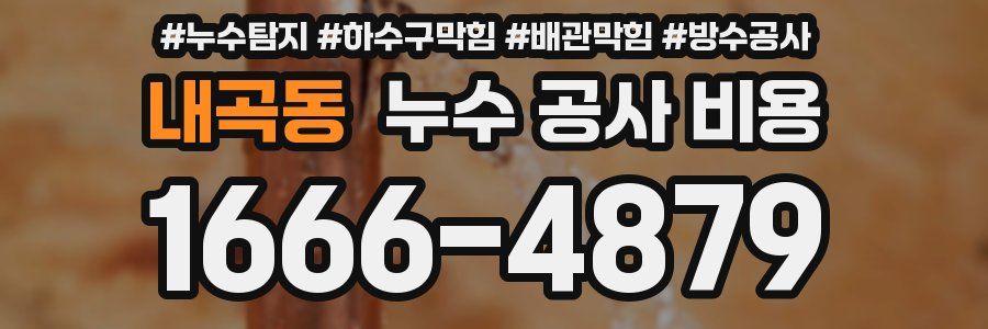 내곡동 누수 공사 비용
