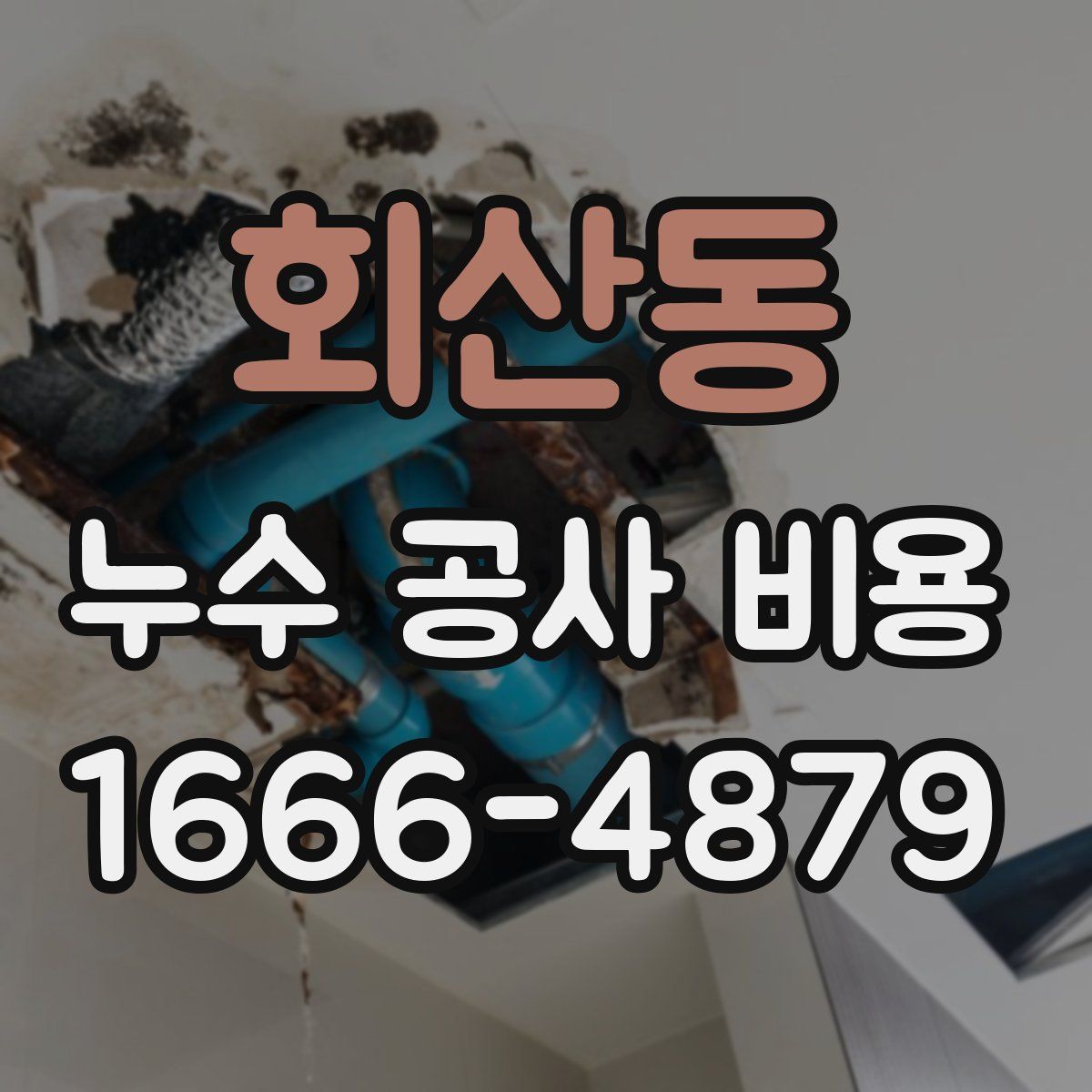 회산동 누수 공사 비용
