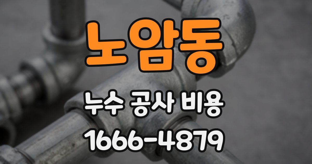 노암동 누수 공사 비용